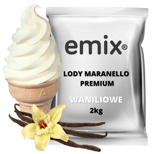 Lody Włoskie waniliowe 2kg Emix Maranello premium mieszanka w proszku