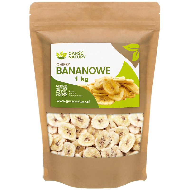 Suszone chipsy bananowe 1kg