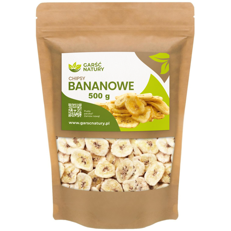 Suszone chipsy bananowe 500g
