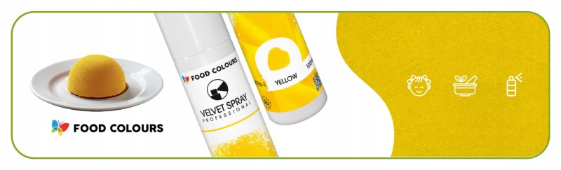 Efekt zamszu w sprayu w kolorze żółtym