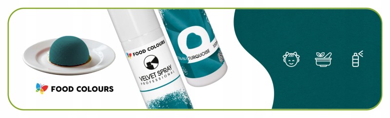 Efekt zamszu w sprayu w kolorze turkusowym