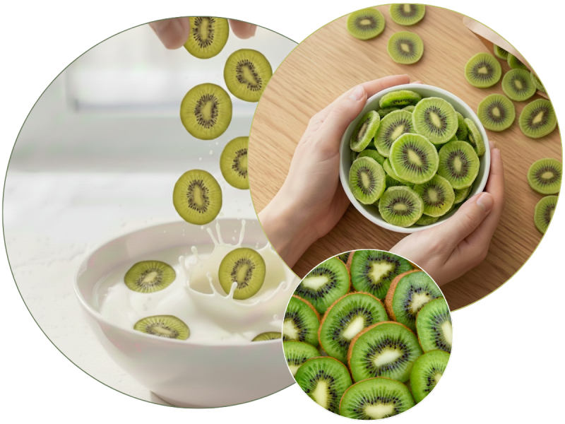 kiwi liofilizowane plastry