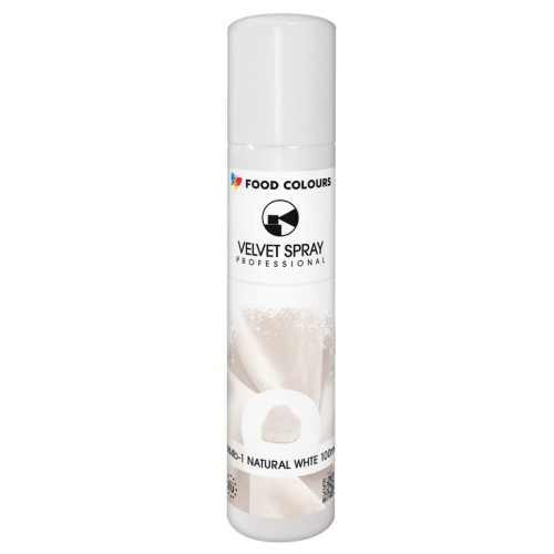 Barwnik spożywczy zamsz w sprayu Biały 100ml Food Colours