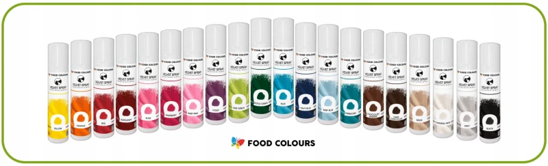 Barwniki Food Colours przedstawienie dostepnych kolorów