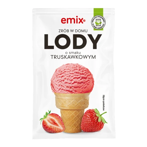 Lody domowe truskawkowe Emix 60g