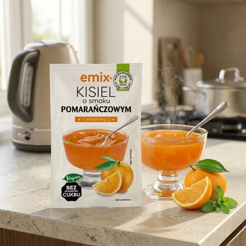 Kisiel Emix bez dodatku cukru pomarańczowy 40g