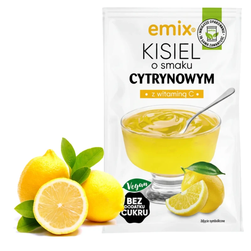 Kisiel Emix bez dodatku cukru cytrynowy 40g opakowanie