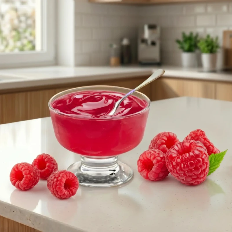 Kisiel Emix bez dodatku cukru malinowy w misce