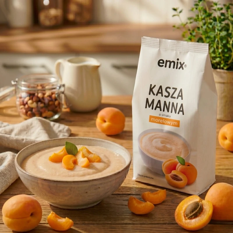 Kasza manna Emix bez dodatku cukru o smaku morelowym 500g