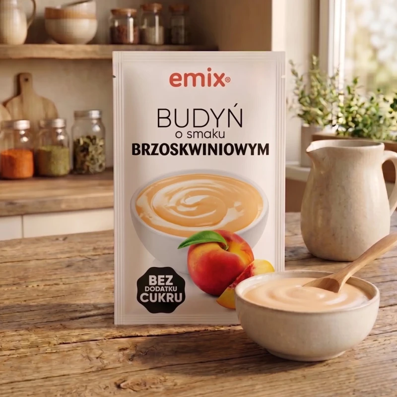 Budyń brzoskwiniowy
