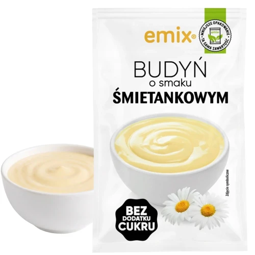 Budyń Emix bez dodatku cukru śmietankowy 40g
