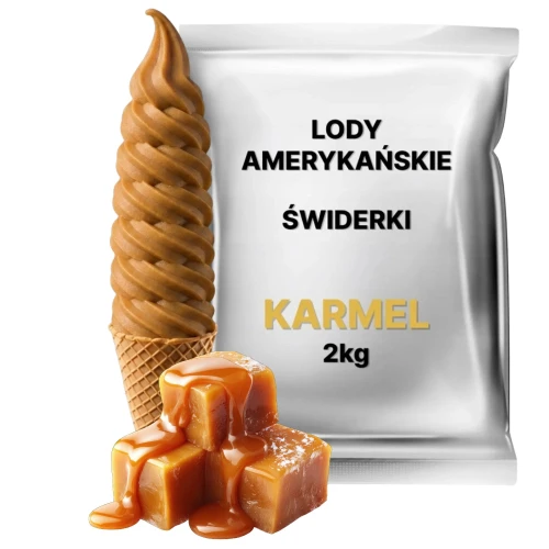 Lody Amerykańskie świderki słony karmel 2kg Emix mieszanka w proszku