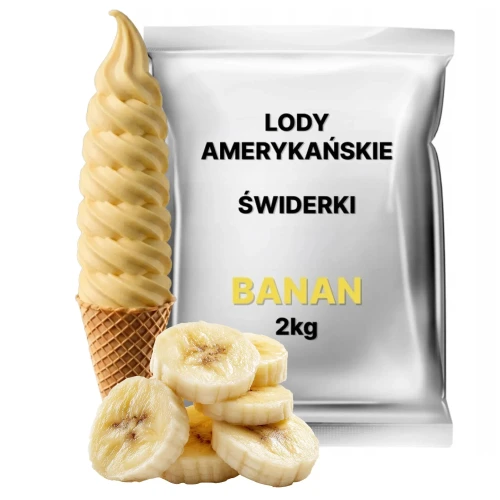 Lody Amerykańskie świderki bananowe 2kg Emix mieszanka w proszku