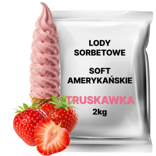 Lody Sorbetowe świderki truskawkowe 2kg Emix mieszanka w proszku