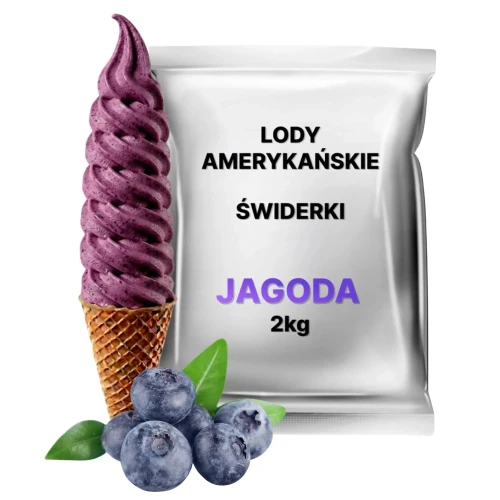 Lody Amerykańskie świderki jagodowe 2kg Emix mieszanka w proszku