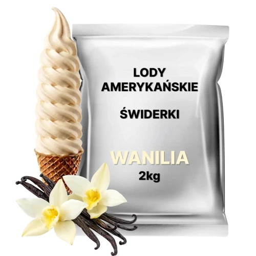Lody Amerykańskie świderki waniliowe 2kg Emix mieszanka w proszku