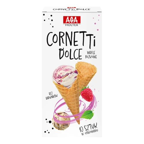 Wafelki do lodów i deserów cornetti dolce AgaHoltex 10 sztuk