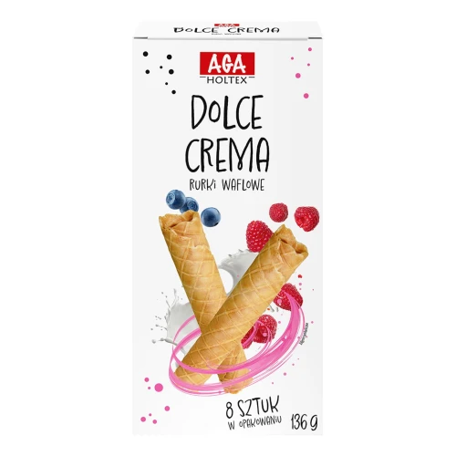 Rurki waflowe dolce crema AgaHoltex 8 sztuk