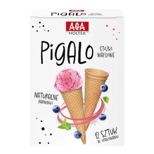 Wafelki stożki waflowe do lodów pigalo 12 sztuk