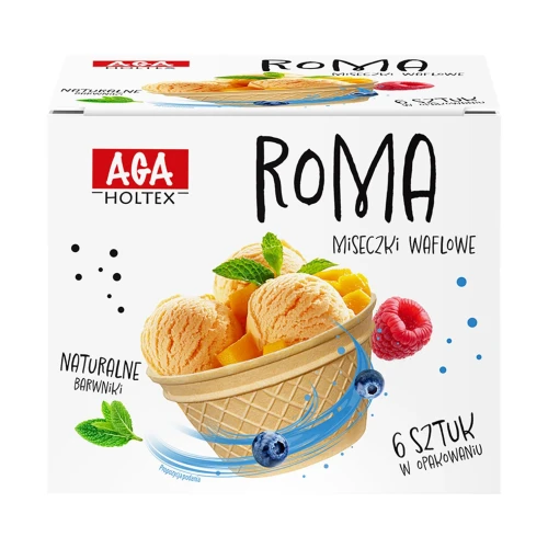 Wafle Roma miseczki waflowe AgaHoltex 6 sztuk
