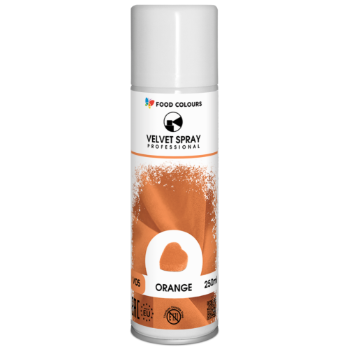 Barwnik spożywczy zamsz w sprayu Pomarańczowy 250ml Food Colours