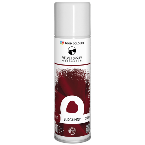 Barwnik spożywczy zamsz w sprayu Burgundowy 250ml Food Colours