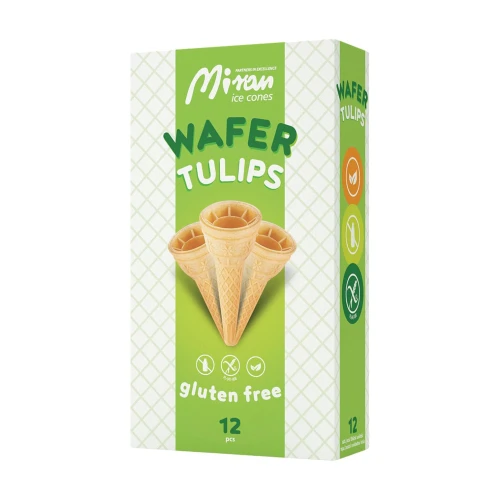 Wafle do lodów Miran Wafelki bezglutenowe Tulips 12 szt.