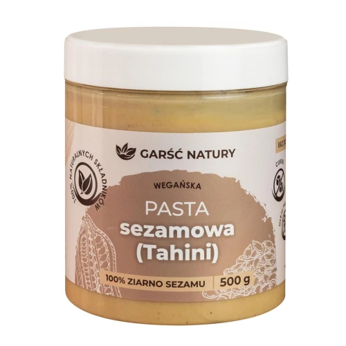 Pasta tahini sezamowa  500g krem sezamowy wegański naturalny