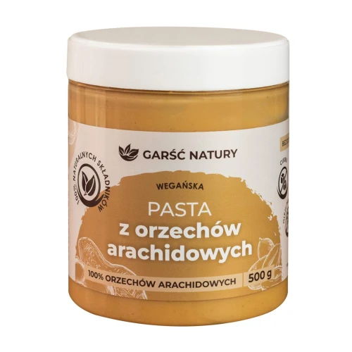 Pasta z orzechów arachidowych 500g arachidowa wegańska naturalna