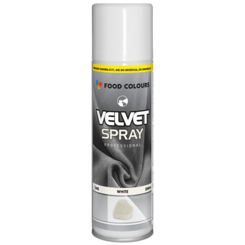Barwnik zamsz w sprayu Biały 250ml Food Colours