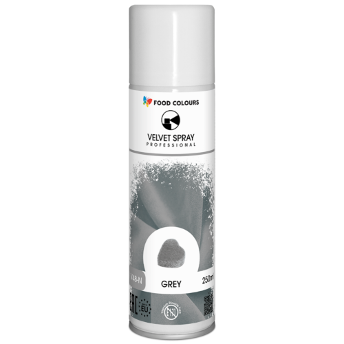 Barwnik spożywczy zamsz w sprayu Szary 250ml Food Colours