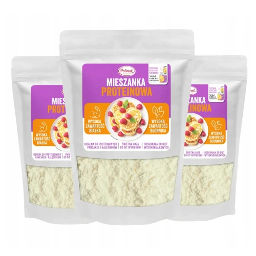 Mieszanka proteinowa 3x1kg do przygotowania fit pancakes i naleśników 3kg