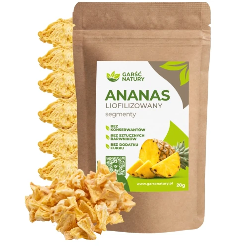 Ananas liofilizowany segmenty Garść Natury 20g