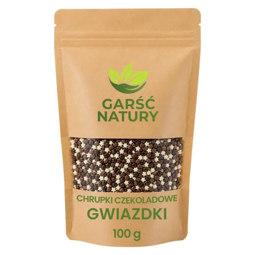Posypka do lodów ciast chrupki czekoladowe GWIAZDKI 100g
