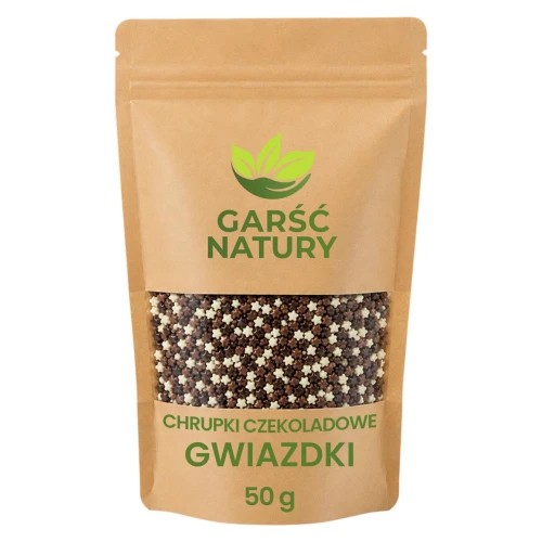 Posypka do lodów ciast chrupki czekoladowe GWIAZDKI 50g