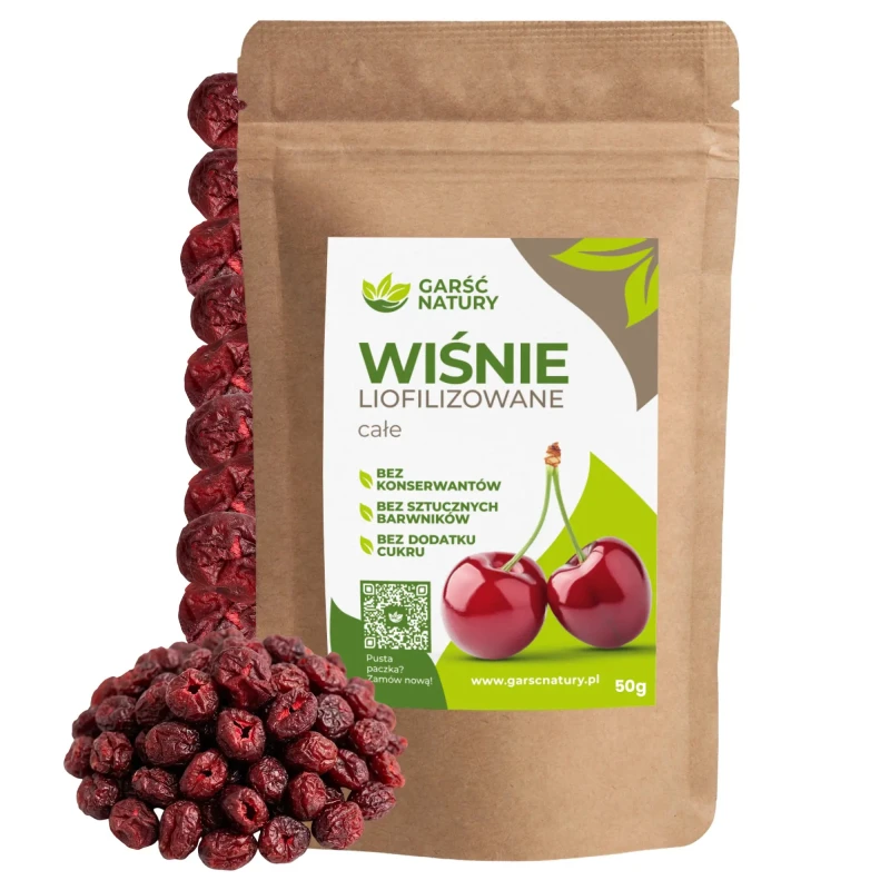 Wiśnie liofilizowane całe Garść Natury 50g