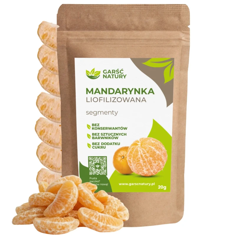 Mandarynki liofilizowane segmenty Garść Natury 20g