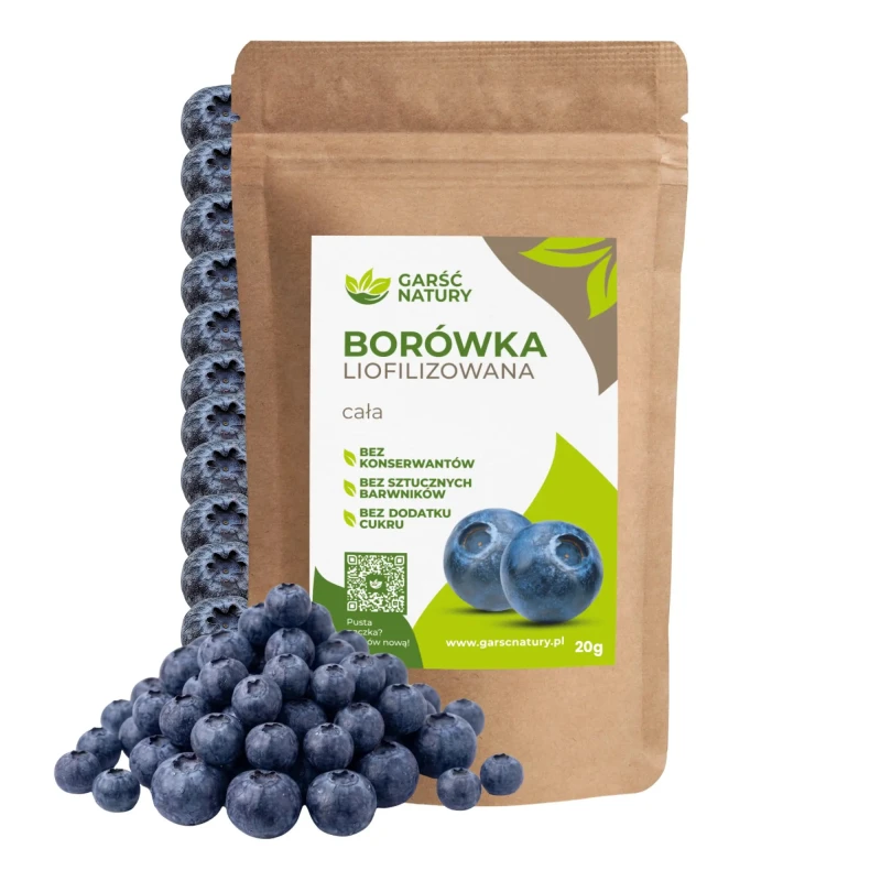 Borówki liofilizowane całe Garść Natury 20g