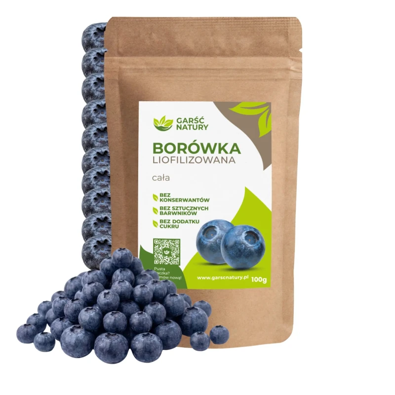 Borówki liofilizowane całe Garść Natury 100g