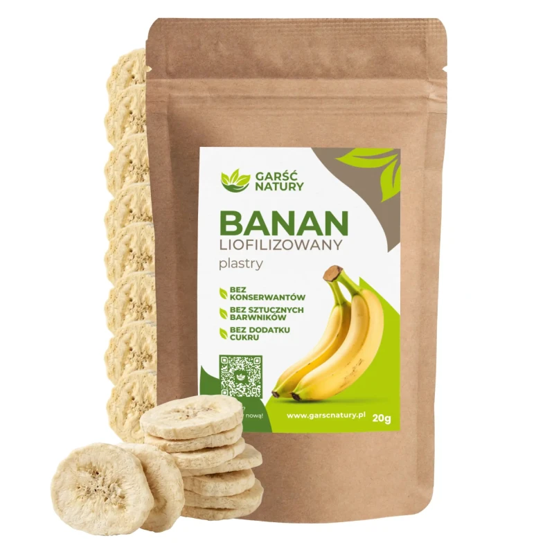 Banan liofilizowany plastry Garść Natury 20g