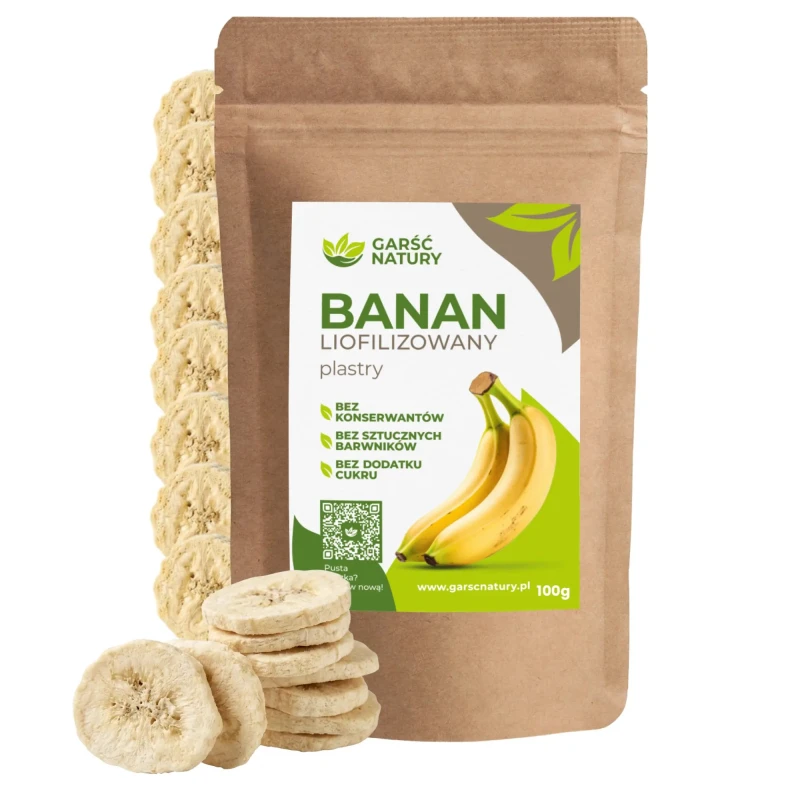 Banan liofilizowany plastry Garść Natury 100g