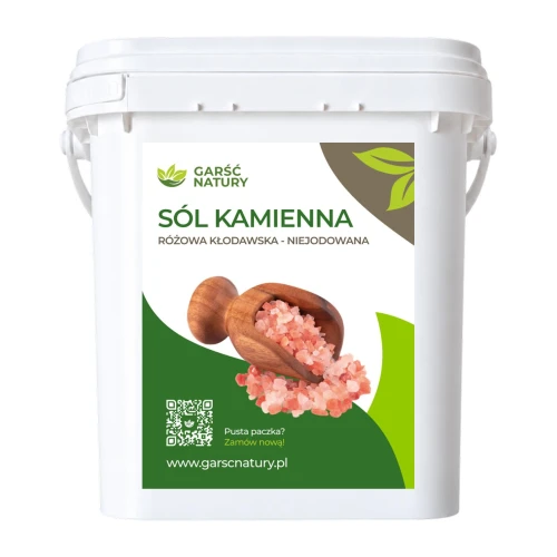Sól kamienna kłodawska różowa 5kg wiaderko
