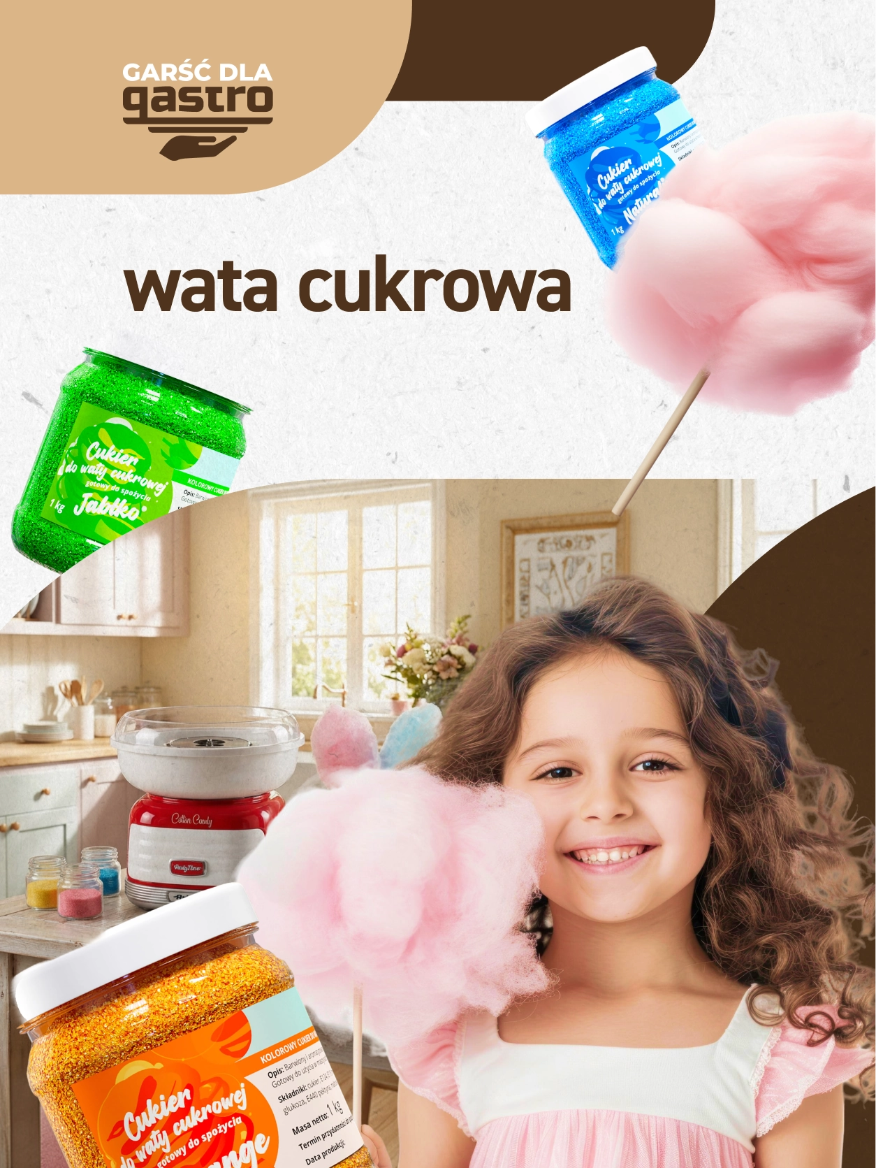 Wata cukrowa GARŚĆ NATURY